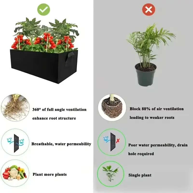 Multi-Size Garden Grow Bags with Handles
