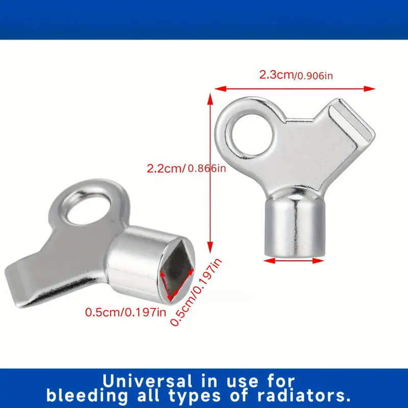 3pcs Cooling System Bleed Key Set Zinc Alloy Air Valve Key Cooling System Bleed Key