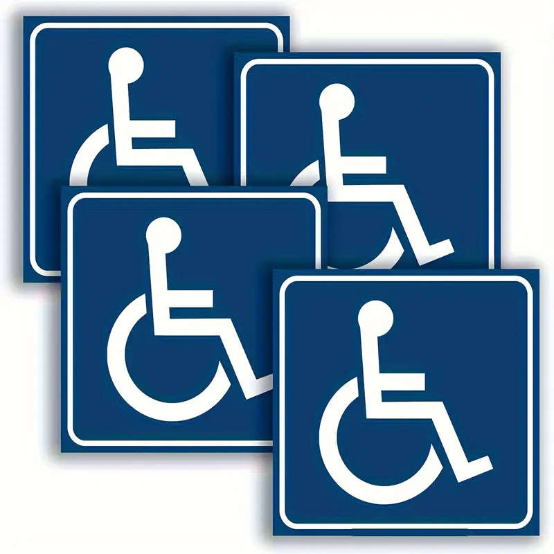 4 Packs Of Blue Accessibility Stickers