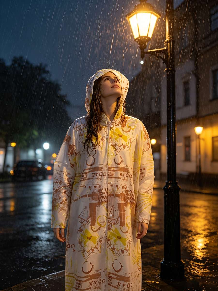 Raincoat White Size Asian Onesize