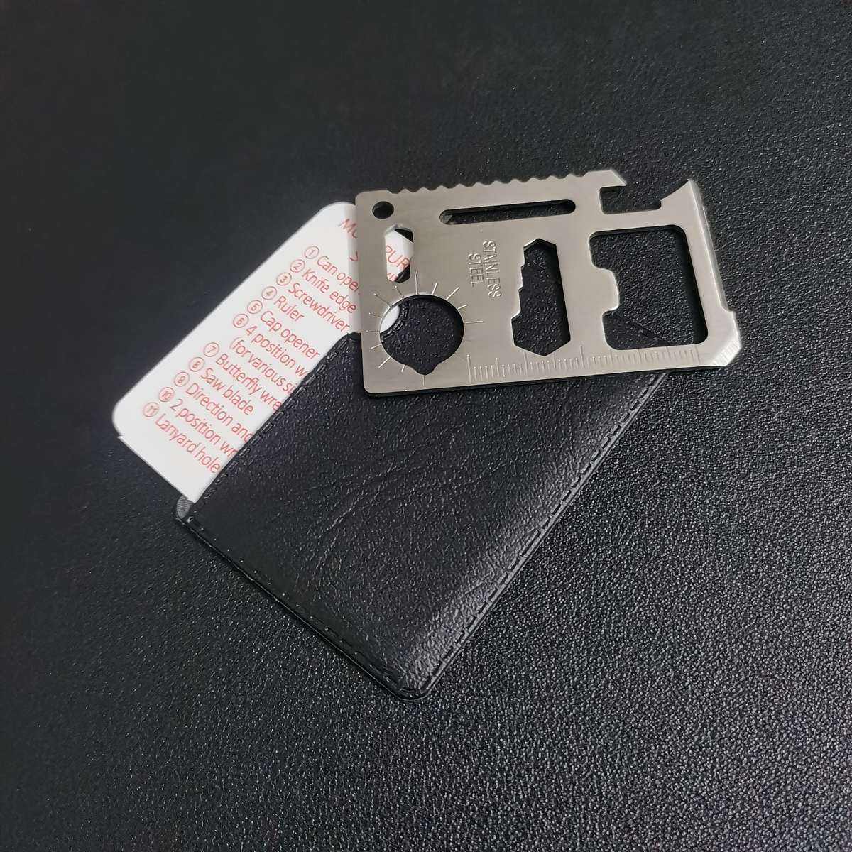 1pc Outdoor Portable Camping Multi-functional Card Stainless Steel Tool Card Knife
