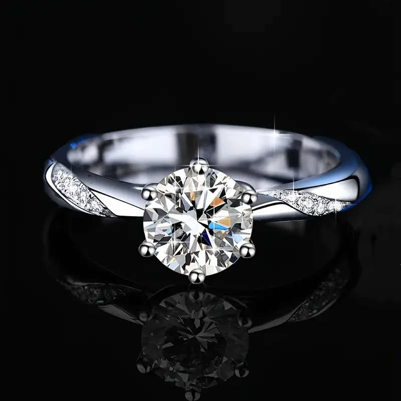 925 Sterling Silver Elegant Luxury Open Ring