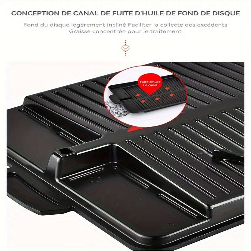 1pc Non-stick Grill Pan Smokeless Rectangular Grill Pan Stone Griddle Pan Baking Tray Barbecue