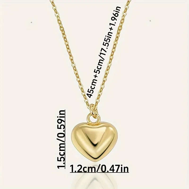 18K Golden-Plated Heart Pendant WITH Necklace