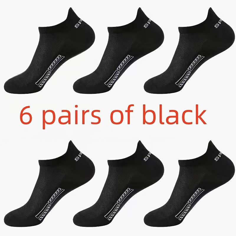 6 Pairs Of Dark Gray One Size High Elastic Socks