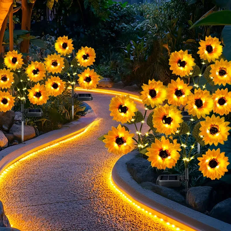 5pcs Solar Sunflower LED Lights