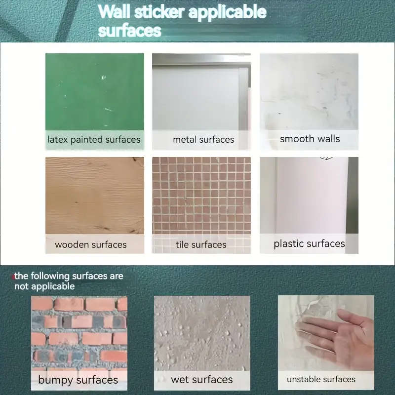 40-Piece 3D Foam Wall Tile Sticker Set