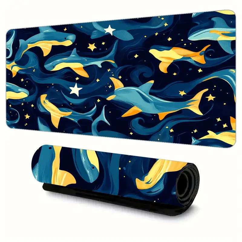 1pc 30x80cm Fantasy Ocean Shark Mouse Pad  Gaming Desk Mat Washable Mouse Pad
