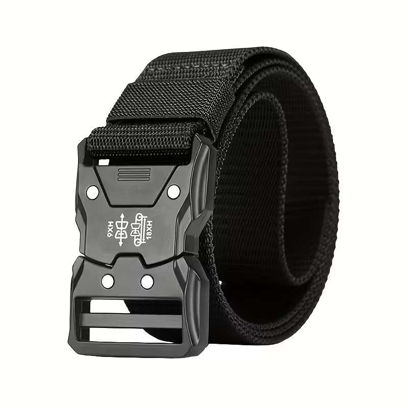 Men's Denim Belt with Quick-Release Buckle