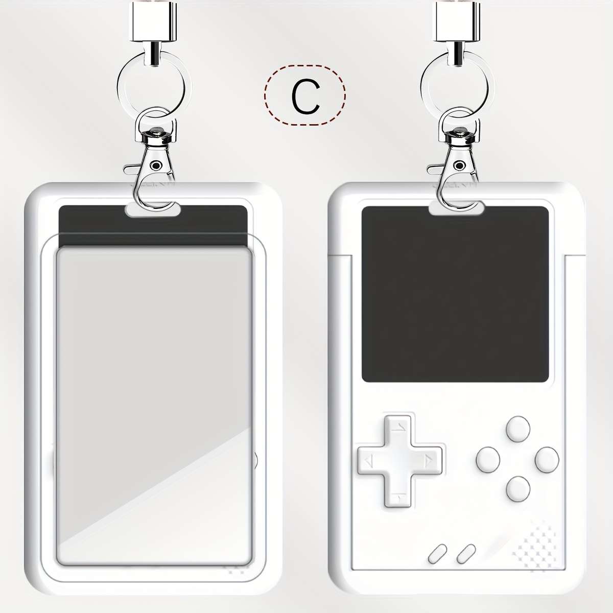 One Pack Red And White Game Console Pattern Series Doctor Nurse Card Holder Bus Card Holder Cam