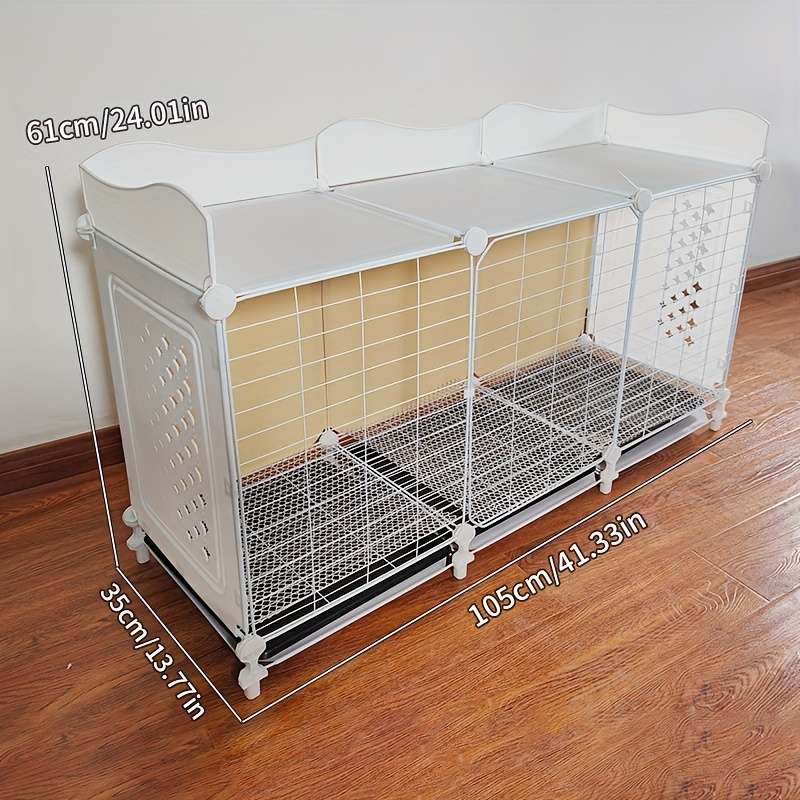 1pc 3 lattice white injection molded pulleys Pet Cage