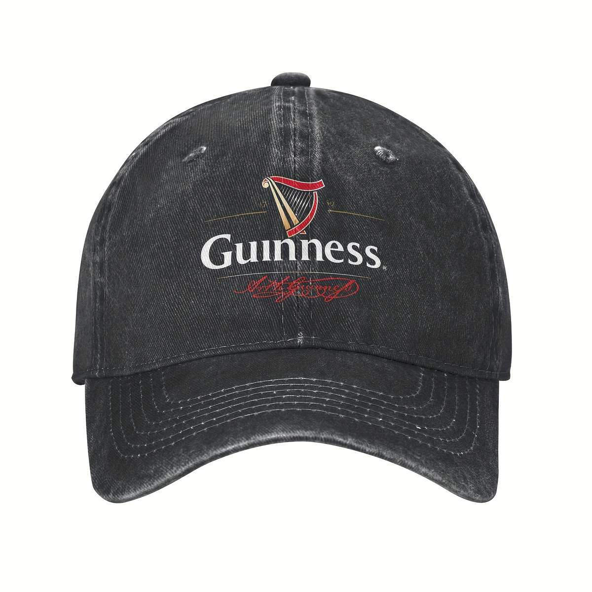 Men'S Guinness Whiskey Vintage Distressed Baseball Cap Unisex Cotton Retro Style Sun Prot