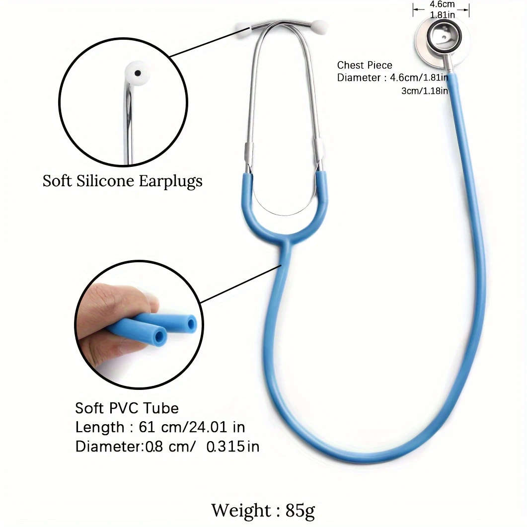 1pc Portable Dual Head Stethoscope-EU Professional Cardiology Medical Stethoscope Medical Equipment