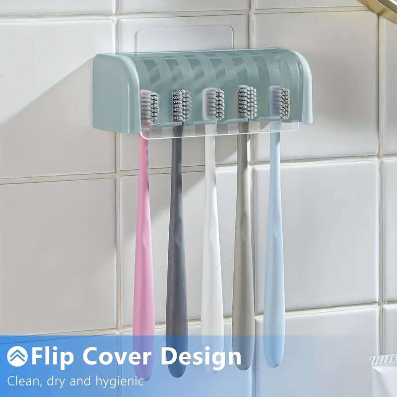 5-Slot Toothbrush Holder With Cover