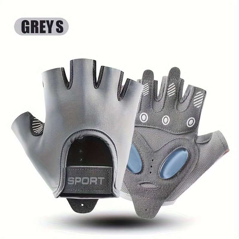 1 Pair Grey L Outdoor Sports Gloves
