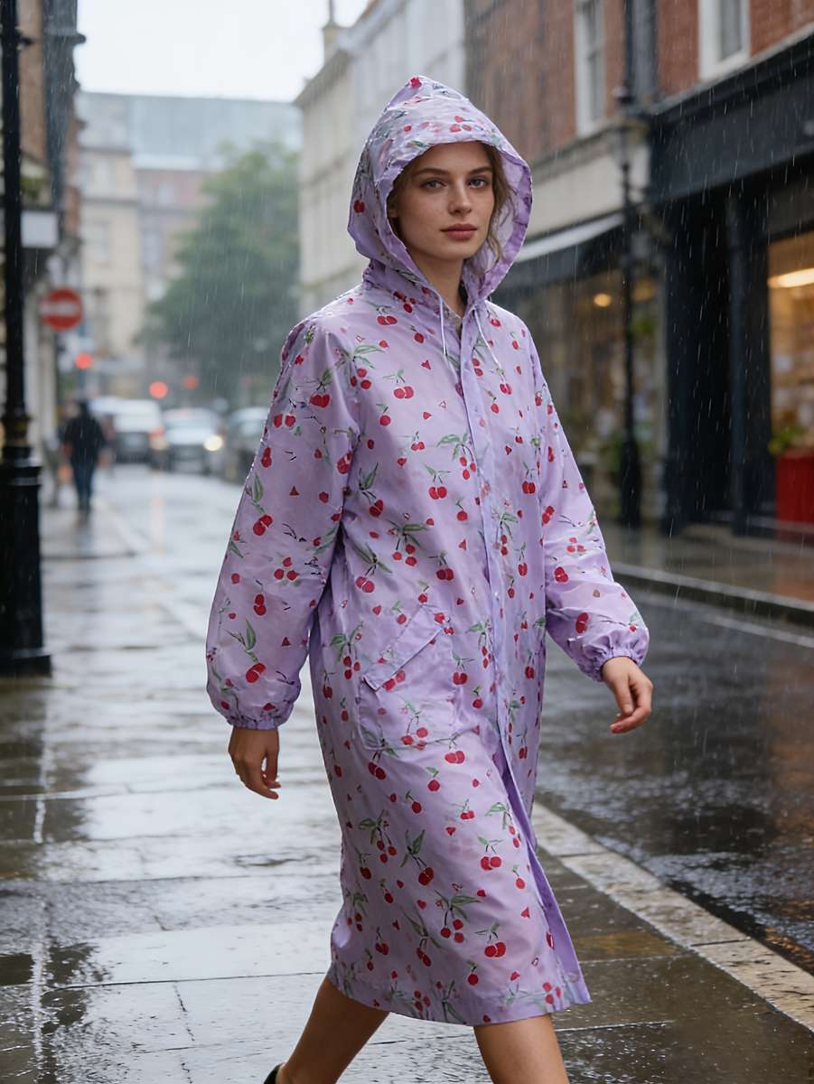 Raincoat Lavender Size Asian Onesize