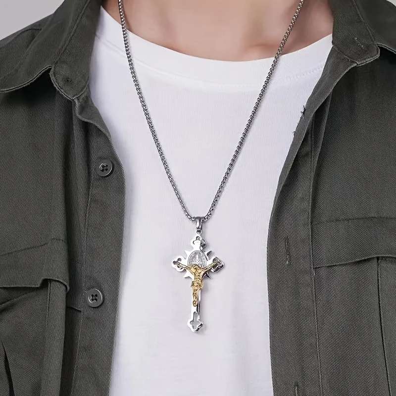 1 Piece Silvery Jesus Theme Pendant