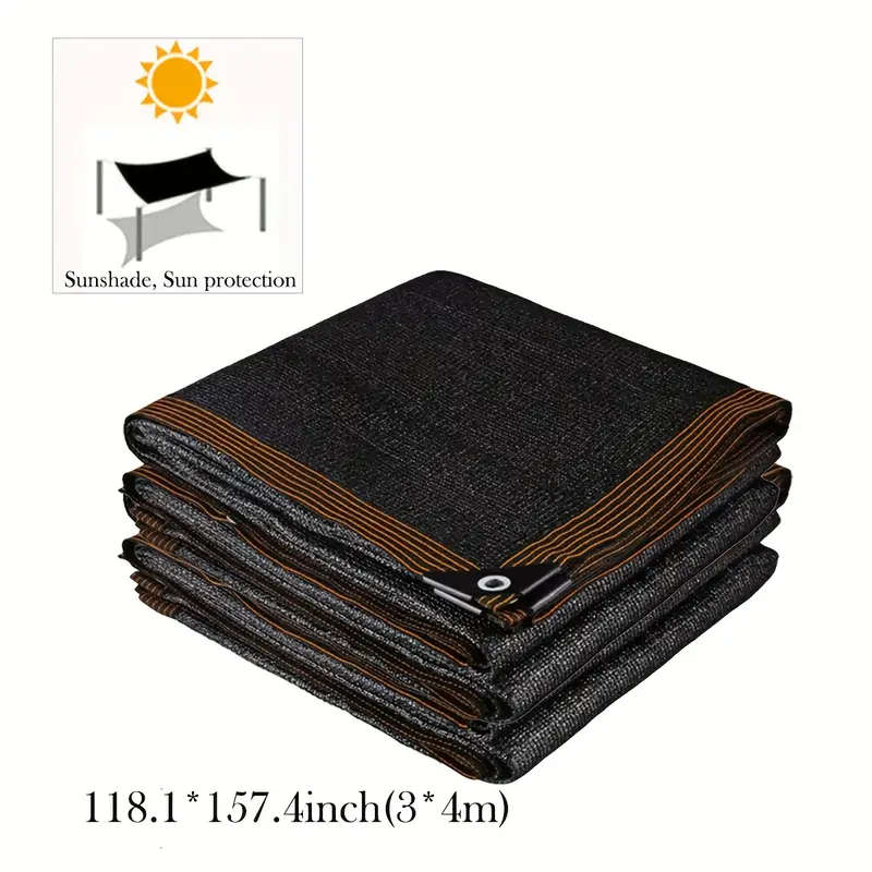 1pc 3x4m Courtyard Rectangular Sunshade Net Breathable Square Sunshade Suitable for Balconies Garage