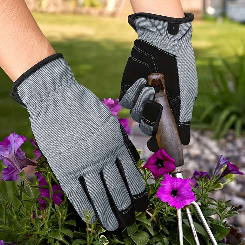 1 Pair Grey Size L Outdoor Sports Gloves