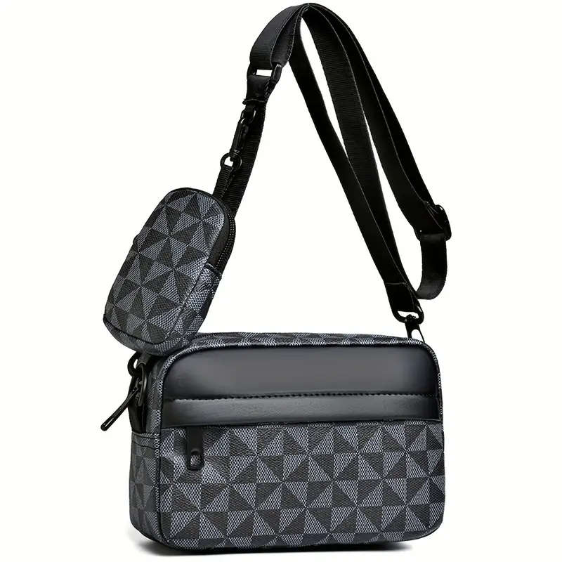 Colorblock Faux Leather Crossbody Bag