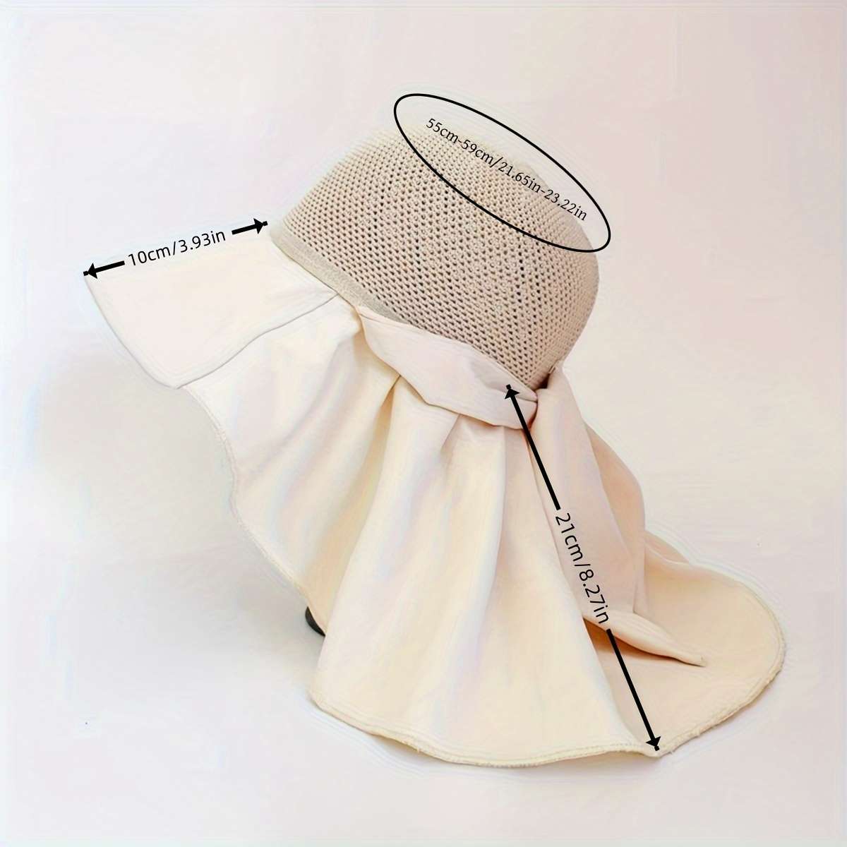 Women'S Breathable Polyester Sun Hat With Drawstring 100% Woven Bucket Hat With Detachable Pro