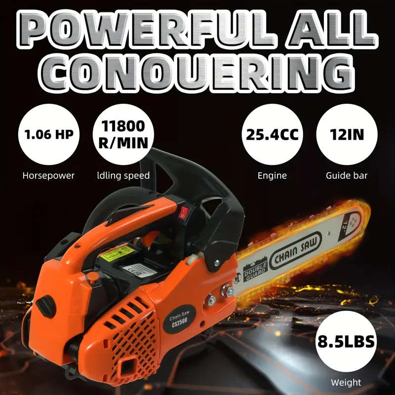 Handheld Gasoline Powered Chainsaw
