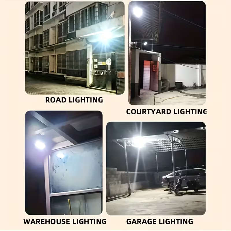 1000W Solar Flood Light with Solar Panel and Remote Control