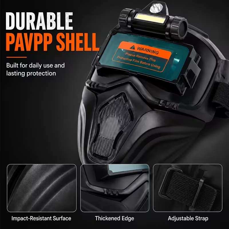 Auto Darkening Welding Helmet with LED Work Light