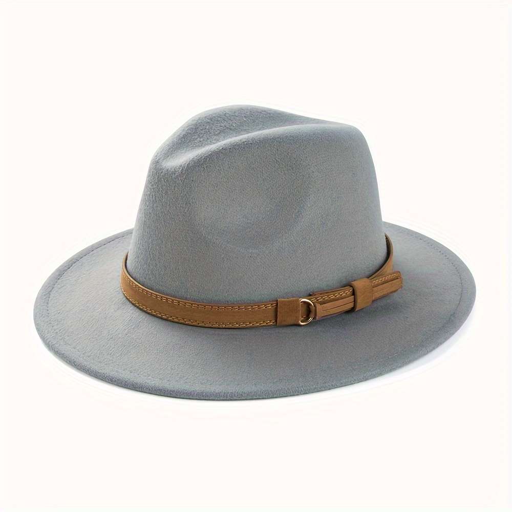 1pc Fashion Retro Top Hat Simple Wide Brim Jazz Hat