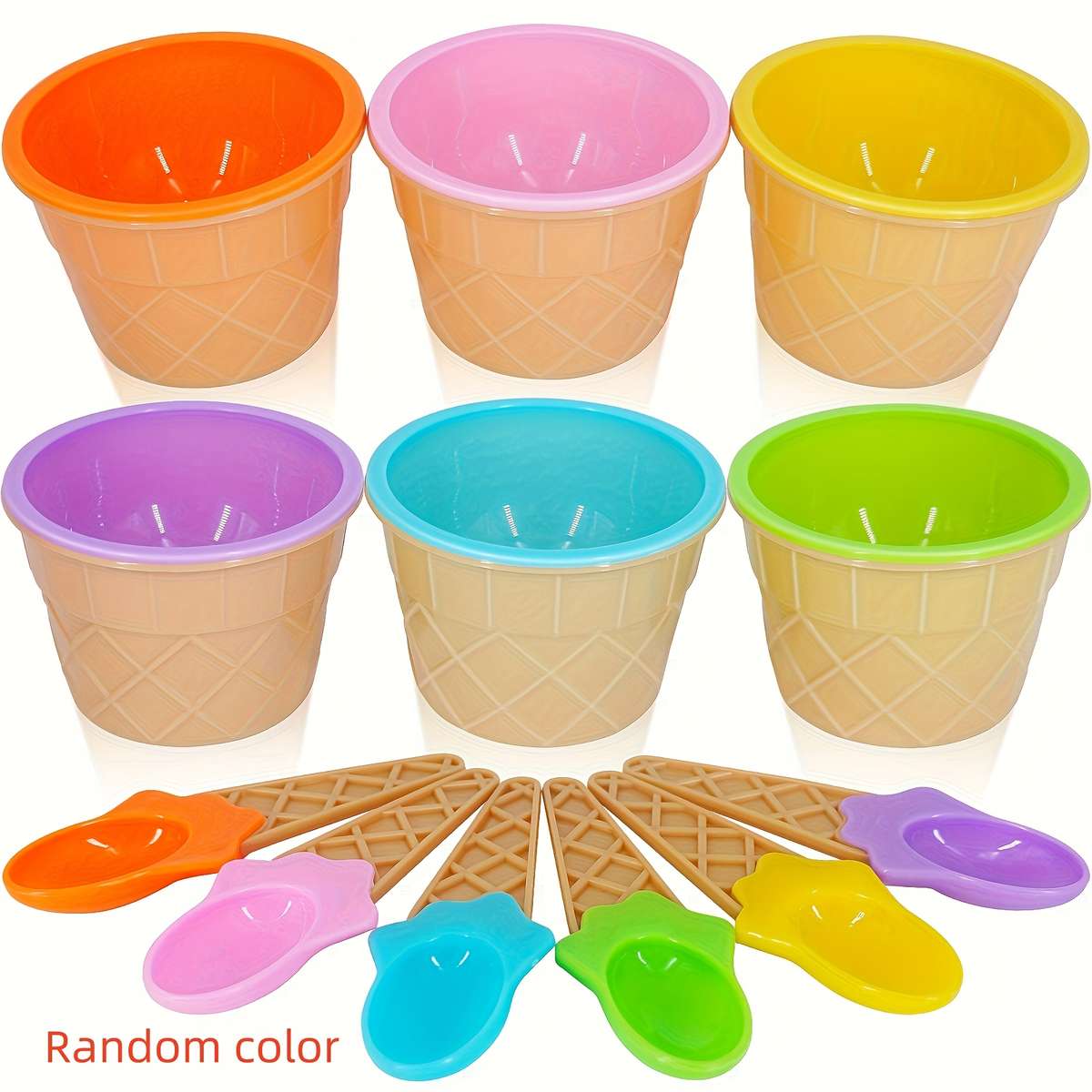 6pcs scoops and 6 bowls ice cream mixing bowls food and play with hot hands ice cr