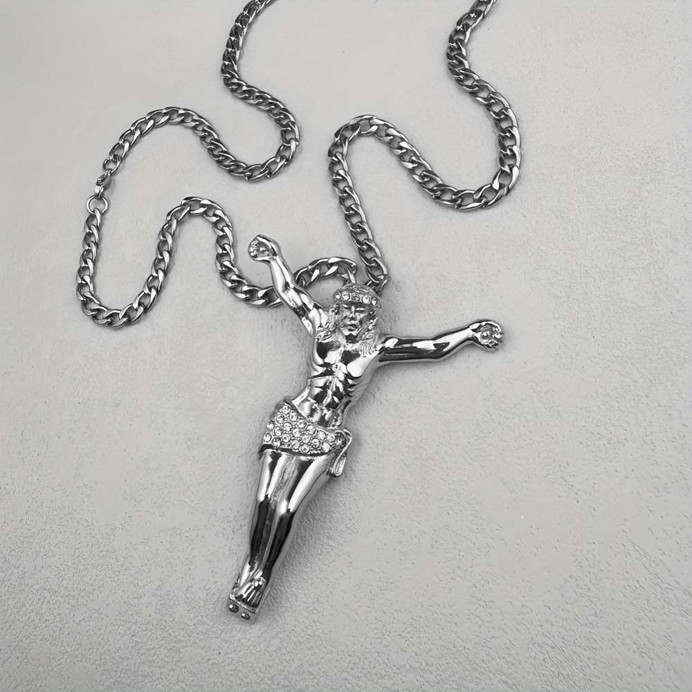 1 Piece Silvery Jesus Theme Pendant