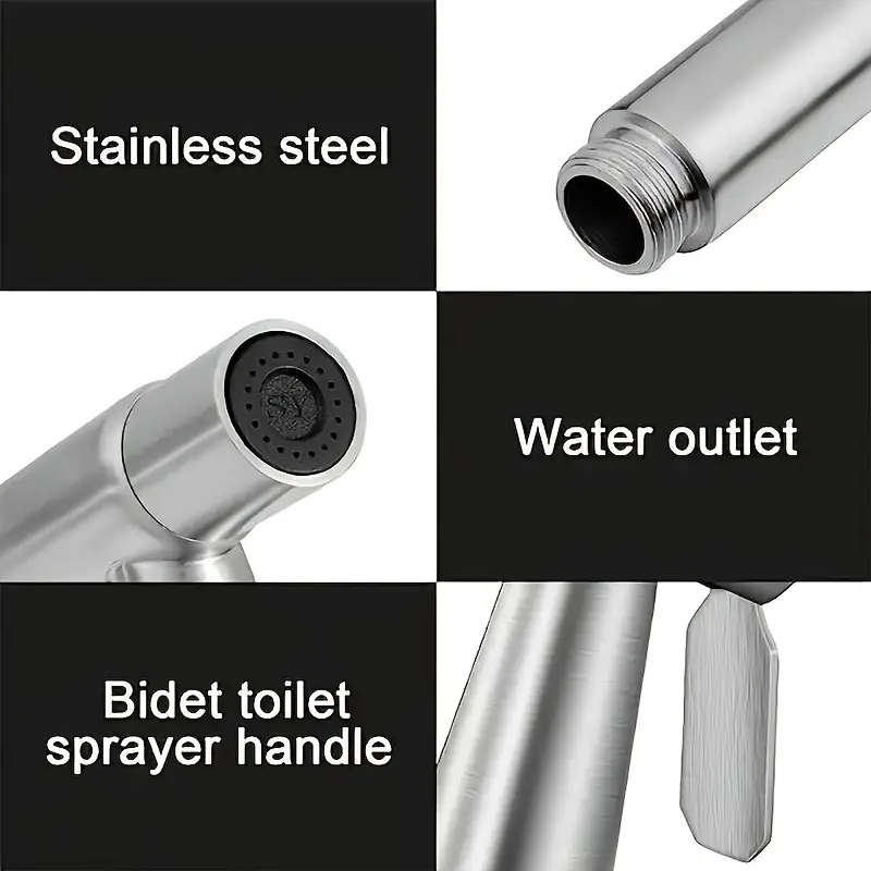 3pcs High-Pressure Stainless Steel Handheld Shower Set