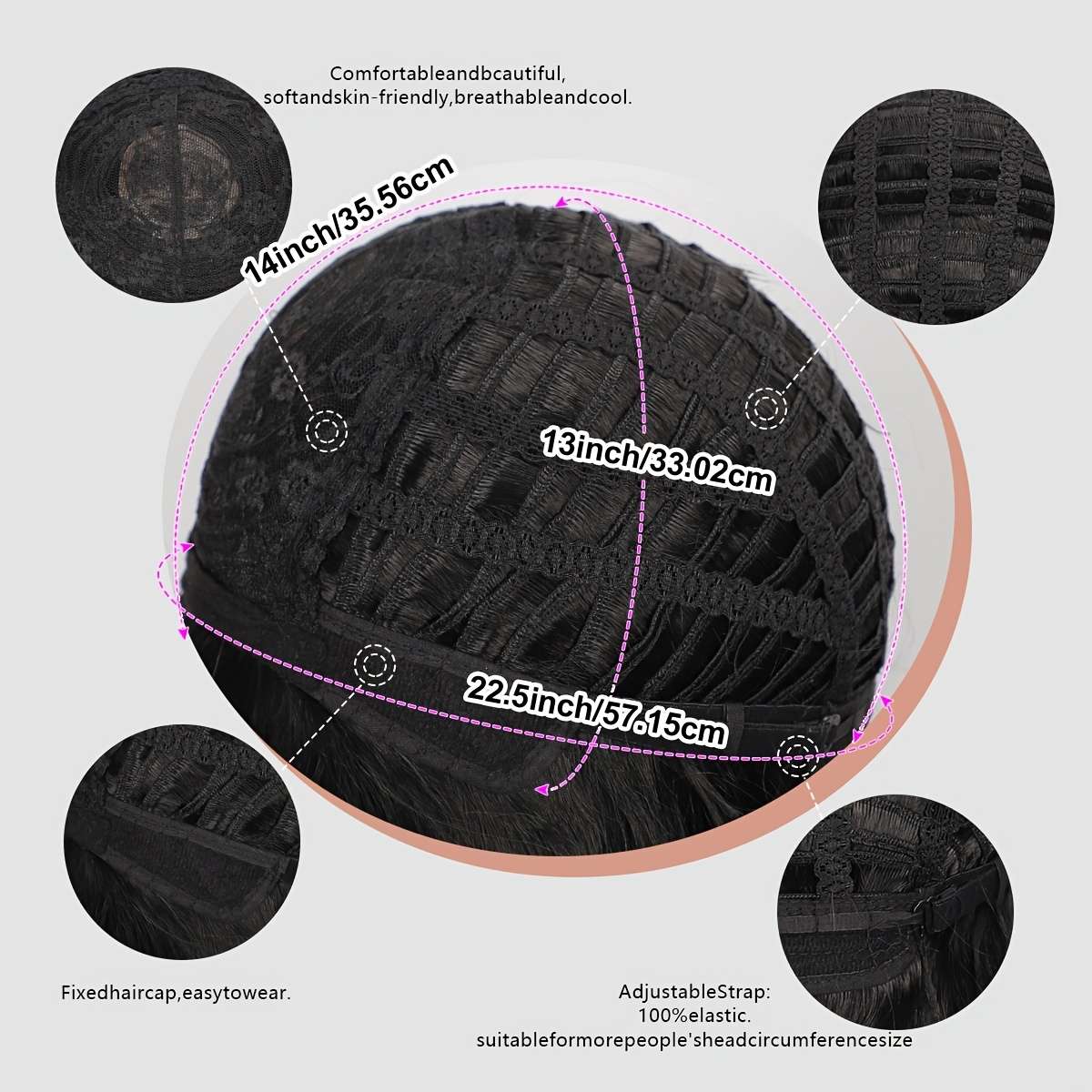 Black 35.56Cm Fashion Design Wig