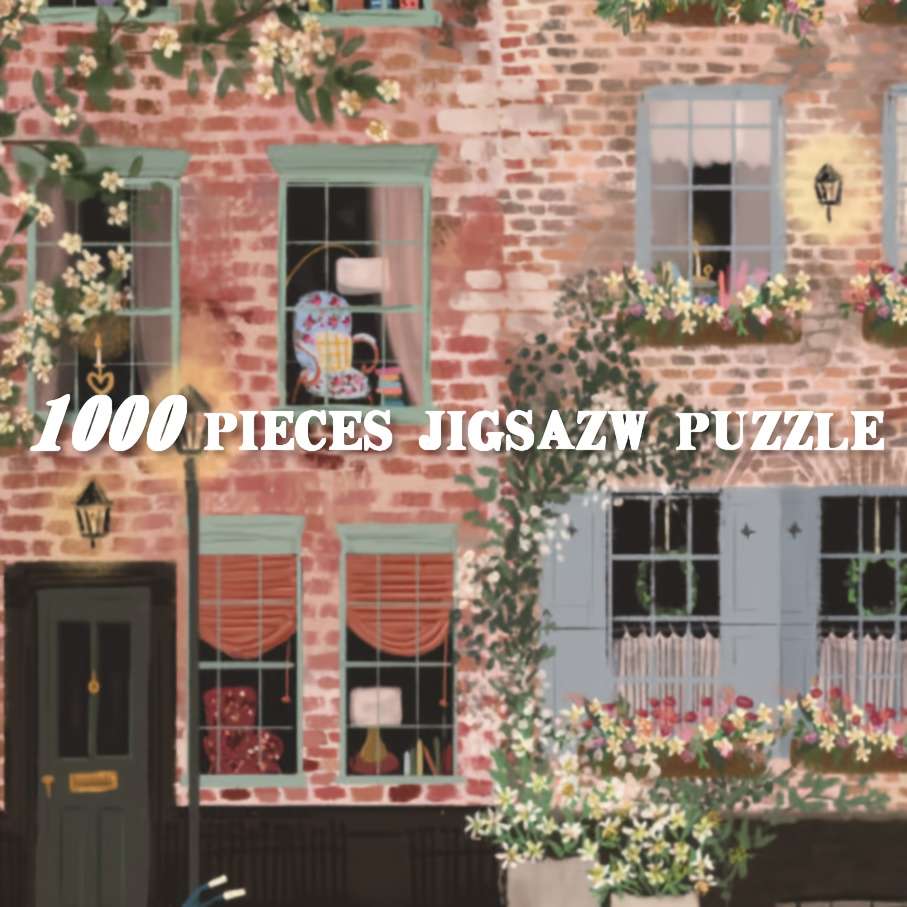 1000pcs Charming Street Scene Jigsaw Puzzle Vibrant Spring Colors Educational Th