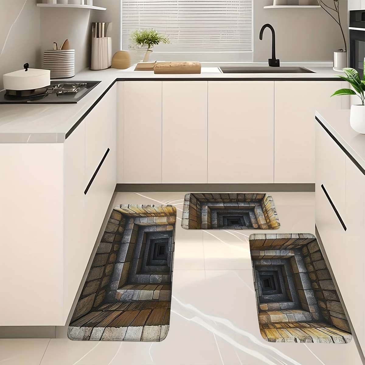 3Pcs 16x24cm And 20x31cm And 43.18x119.38cm Floor Mat