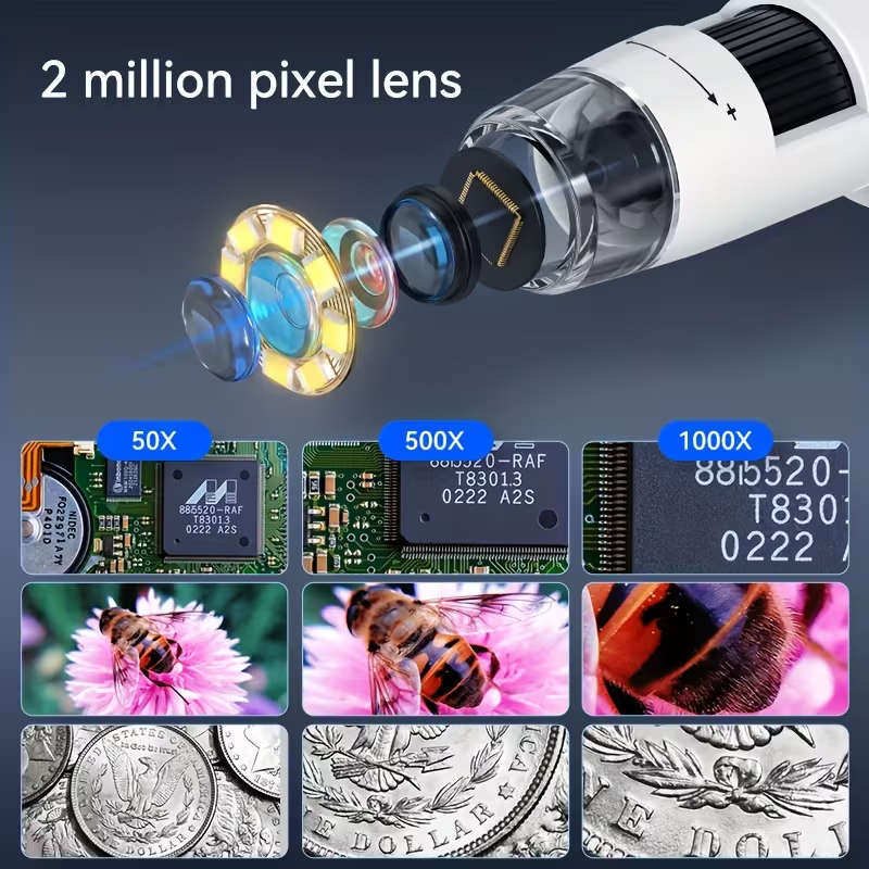 Inskam Professional Digital Microscope with 50-1000X Magnification