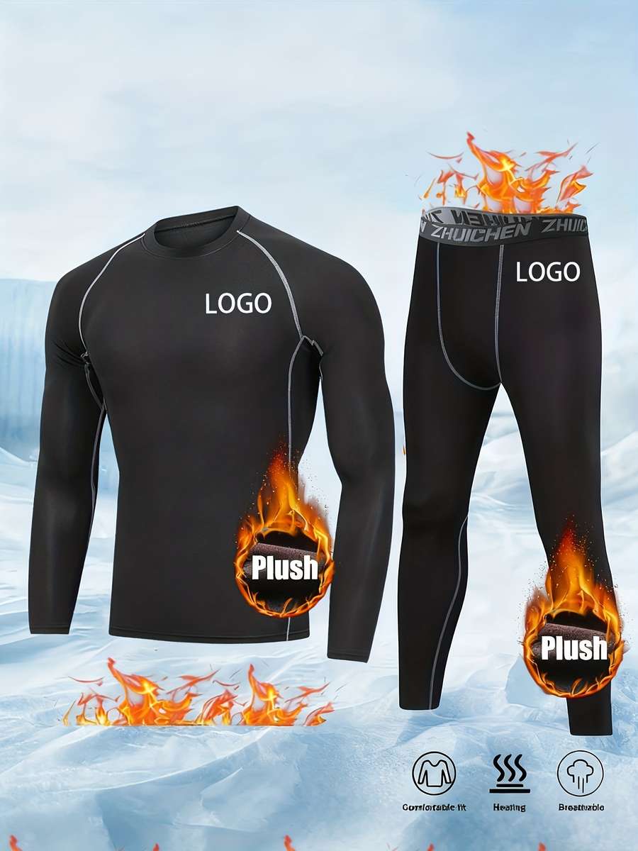 Thermal Underwear Color Gray Line Black Sizem