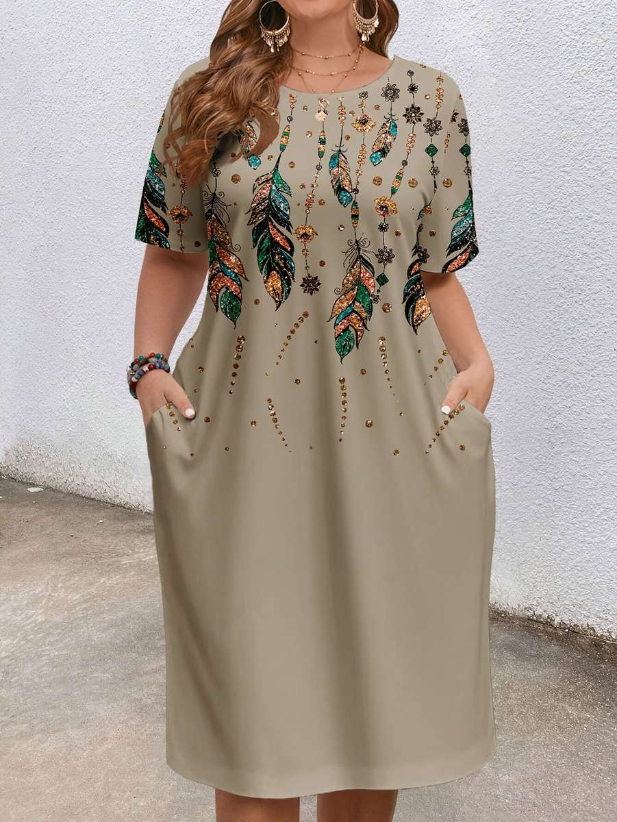 Women S Dress Color Khaki Size 5Xl