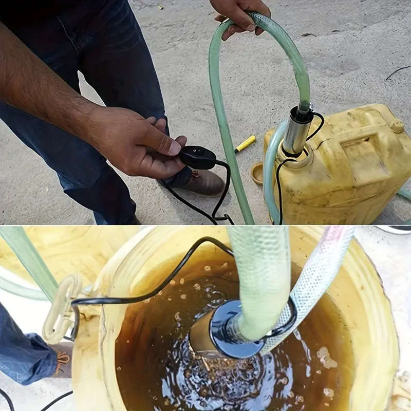 Portable 12V Dc Oil Water Pump Stainless Steel Submersible Diesel Transfer Tool With High-Speed