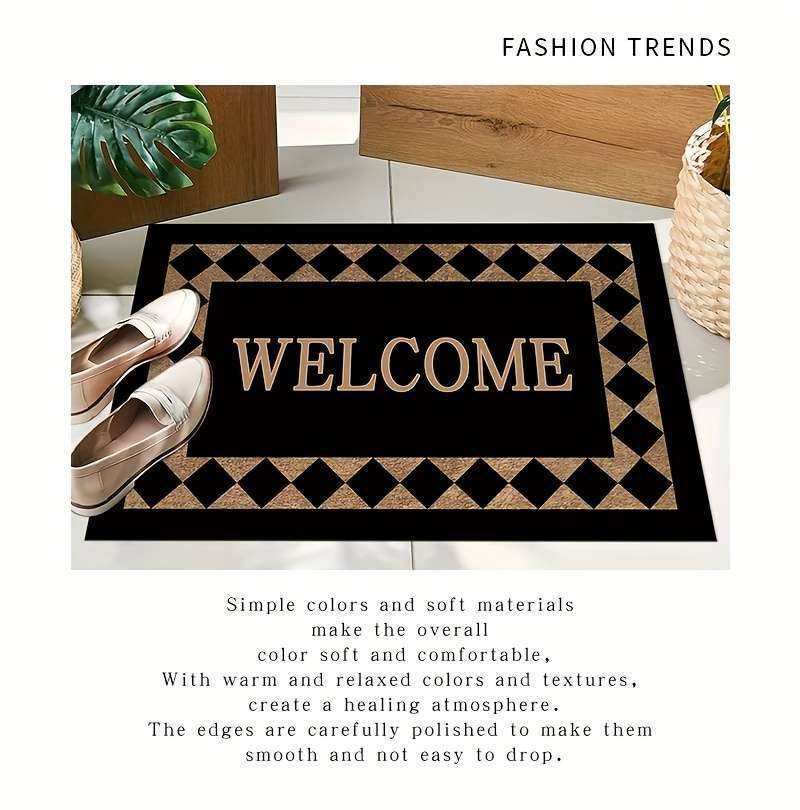 40x60cm 15.7x23.6inch Light Luxury Plaid Floor Mat