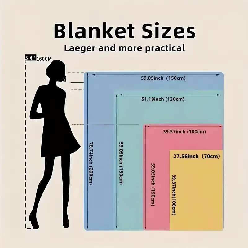 1 Cozy Crochet Floral Flannel Blanket 150*200CM