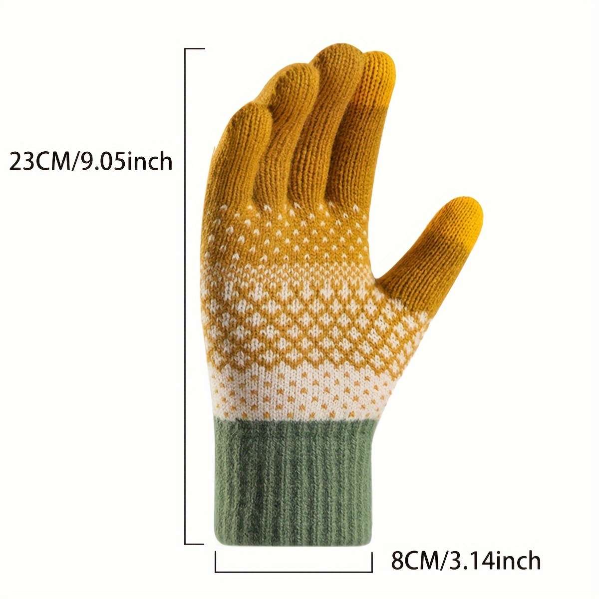 1 Pair Black Warm Gloves