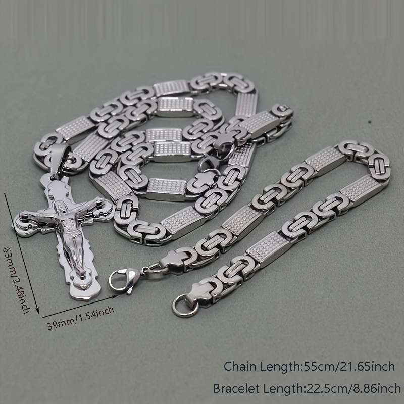 1 Piece Cross Add Necklace Jesus Theme Pendant