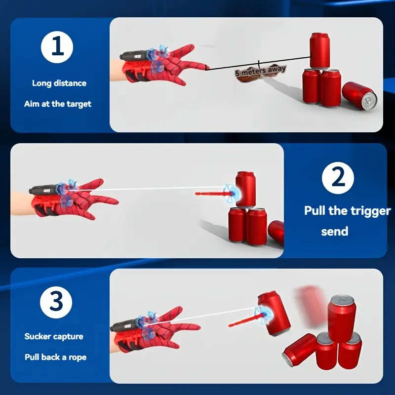 Spider Web Shooting Launcher Glove Set Children's toys