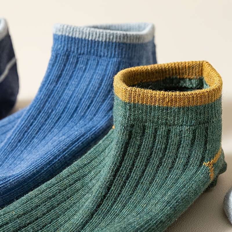 5 Pairs Random Colors Asian One Size High Elastic Socks