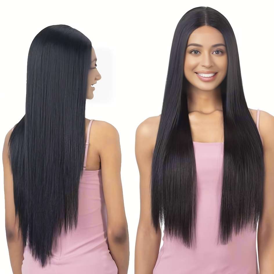 1Pc Black 71.12cm Fashion Design Wig