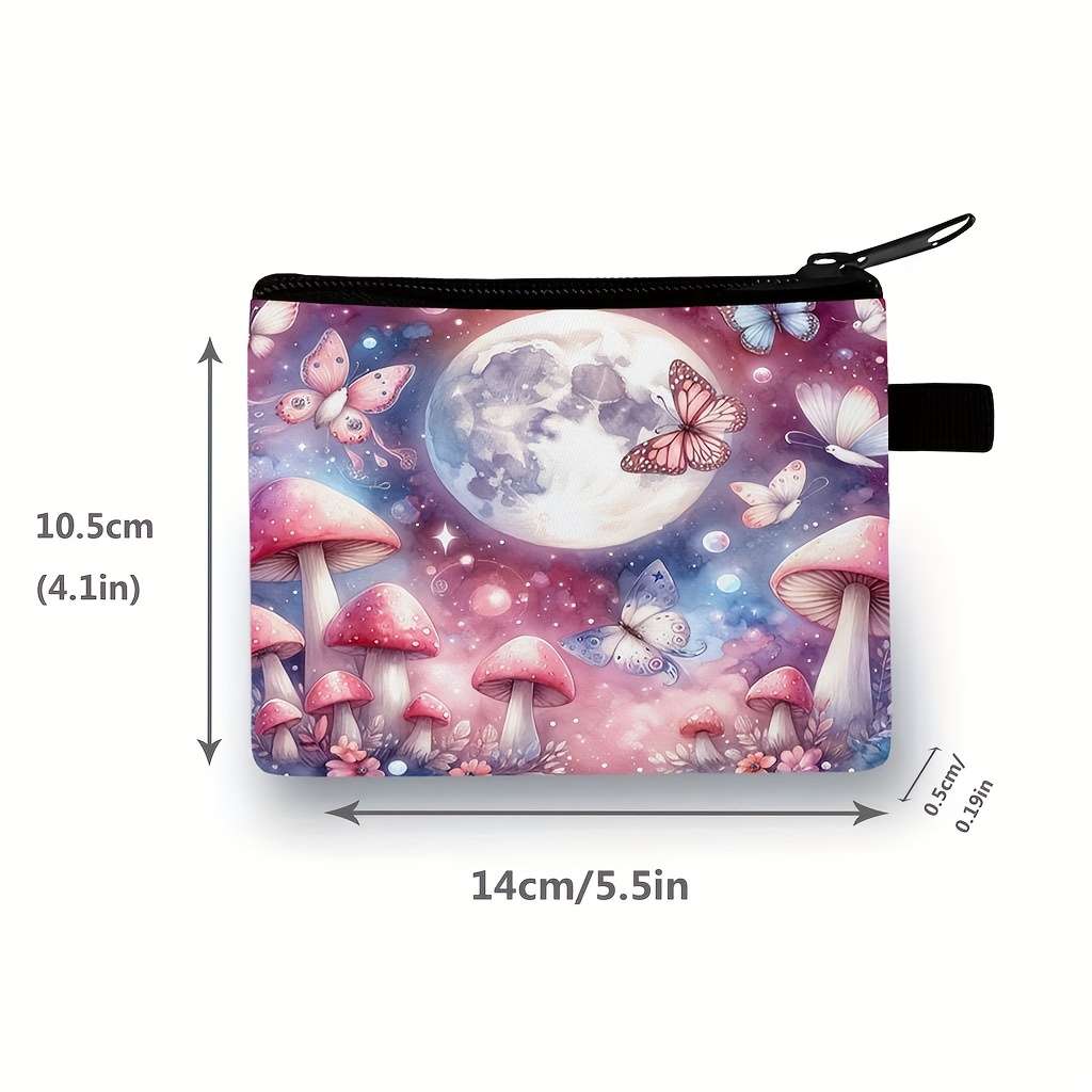 Whimsical Moonlit Forest Pouch Lightweight Polyester Organizer