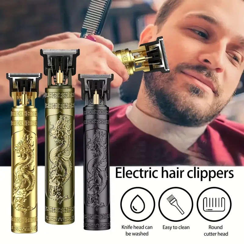 Men's Haircut Rechargeable Shaver Upgraded Dragon - Golden