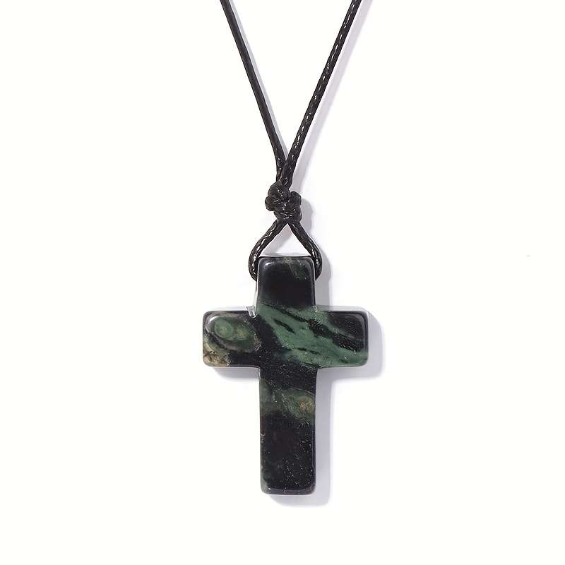 1 Piece Black Onyx Jesus Theme Pendant