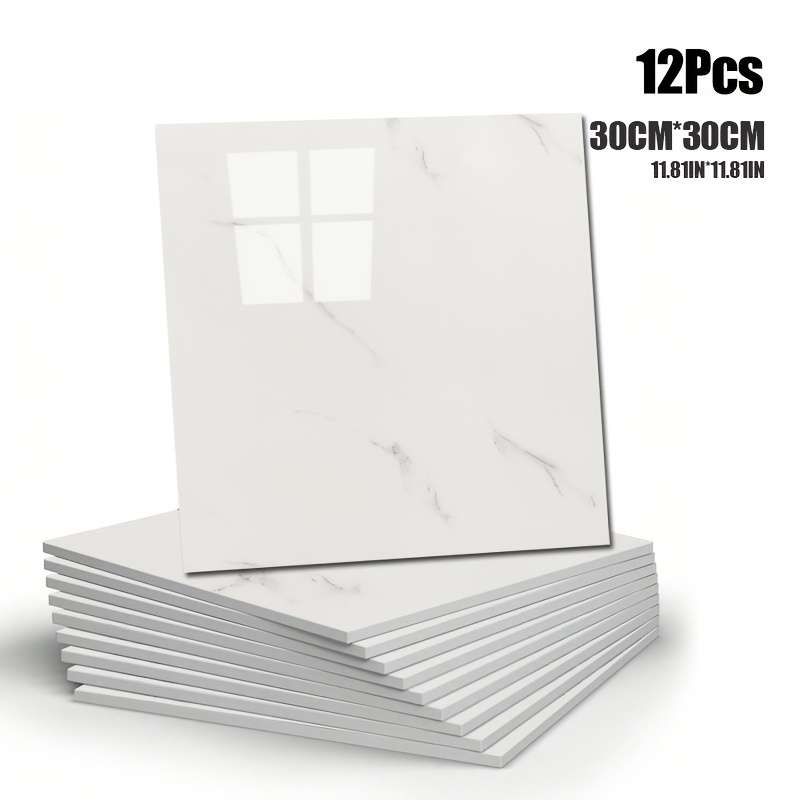 12pcs Wall StickersMarble White